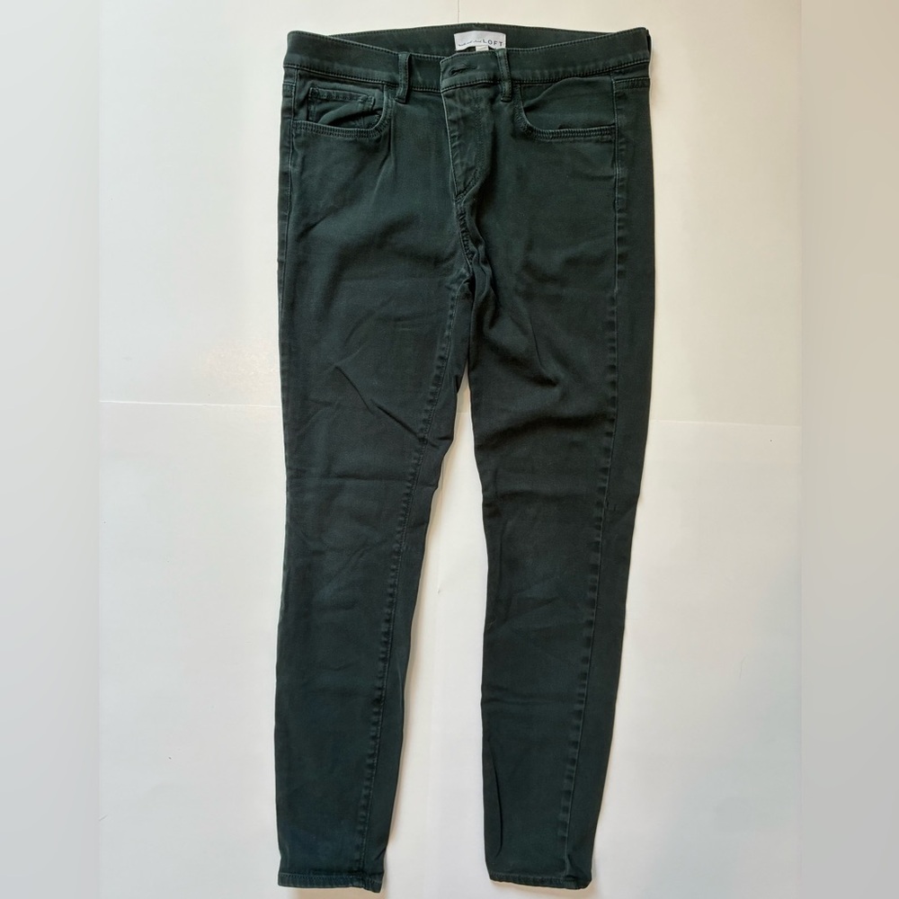 LOFT Dark Green Women's Skinny Pant Legging Size 27/4